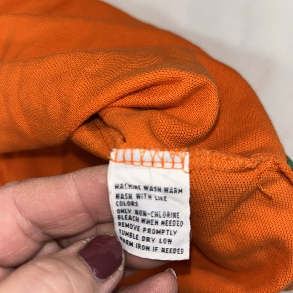 Polo Ralph Lauren Shirt Mens XL Orange Custom Fit Cotton #3 Logo Big Pony - Picture 10 of 11